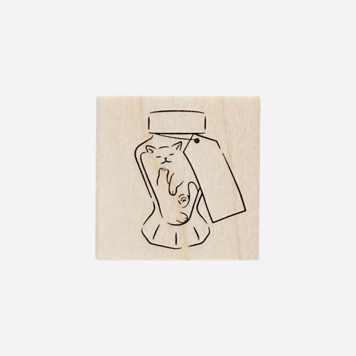 スタンプ インク瓶とろけねこ（印面サイズ 20×20㎜）