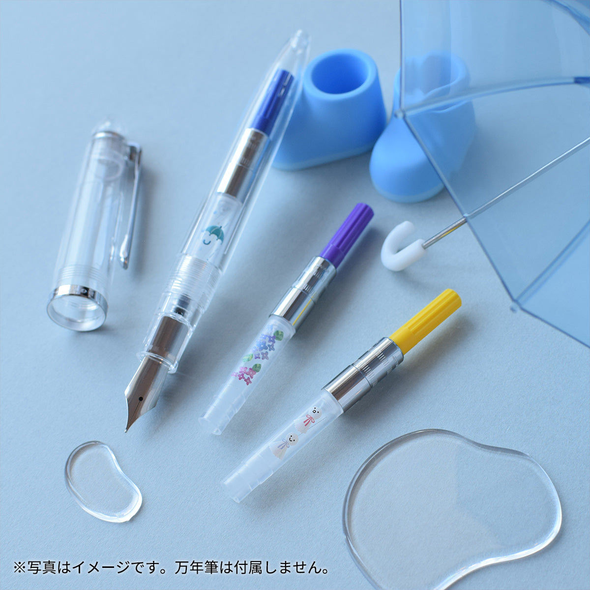 万年筆用インク吸入器コンバーター＜Rainy＞あじさい/パープル